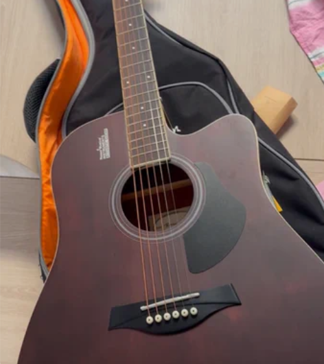 卢森单板吉他民谣吉他41寸木吉他初学者入门...