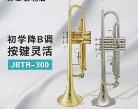 津宝小号乐器降B调初学者通用黄铜小号军乐队...