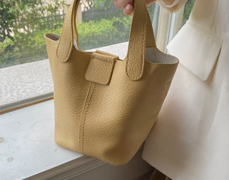 菜篮子女包2022新款潮时尚手拎荔枝纹韩系...