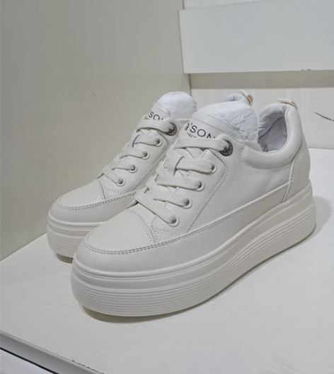 百田森低帮小白鞋时尚板鞋休闲平底鞋百搭潮厚...