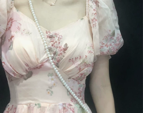 连衣裙收腰显瘦气质韩版学生新款ins法式名...