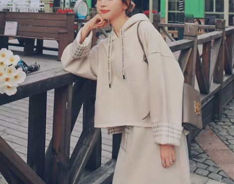 【国货大赏价】港风复古chic卫衣两件套装...