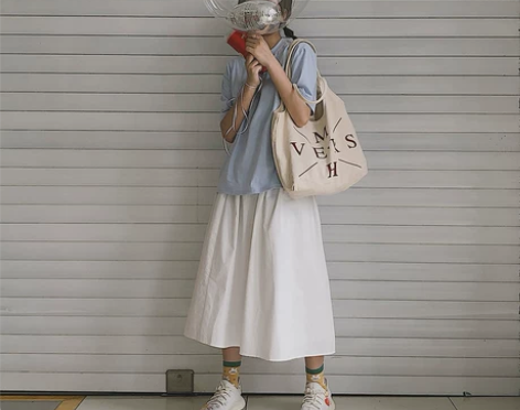 日式工装裙女港风春夏白色日系伞裙学生a字半...