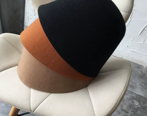 赫本风纯色羊毛呢渔夫帽百搭盆帽子女秋冬禁欲...