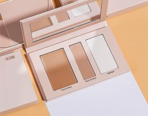 hedone三色高光修容一体盘黄金比例鼻影...
