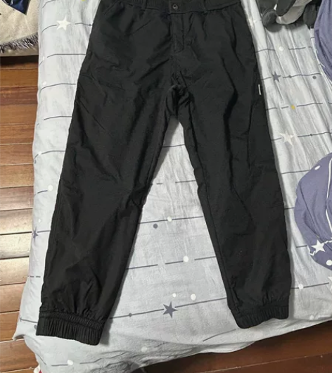 黑色运动裤 内里加绒 xl码 裤长93 腰...
