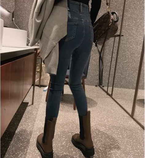 显瘦显高牛仔裤女，适合瘦小mm 颜色分类:...