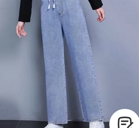 秋冬加绒直筒牛仔裤女宽松大童装18初中12...