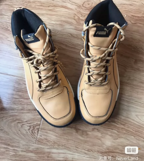 彪马男2023秋冬新款高帮厚底耐磨运动休闲...