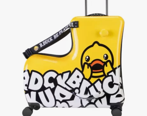 Bduck小黄鸭儿童行李箱宝宝可坐拉杆箱男...