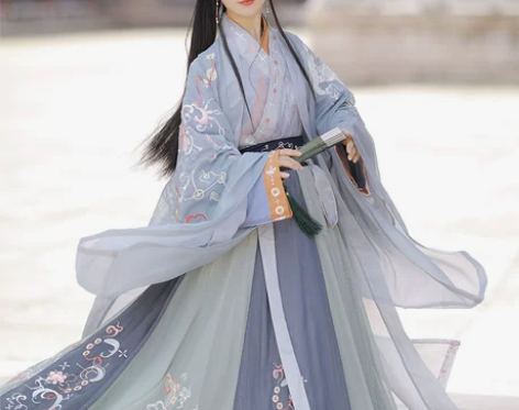 出社麟星瑶晋制汉服女原创正品魏晋中国风交领...