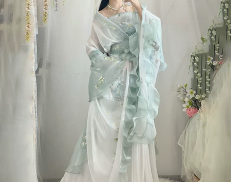 捌伍柒原创魏晋南北朝汉服解忧大袖襦齐腰襦裙...