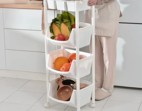 【国庆价】厨房收纳水果蔬菜置物架落地多层储...
