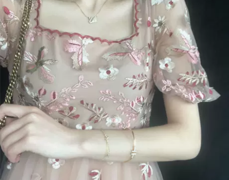 法式复古裙山本初恋小个子桔梗维多利亚气质连...