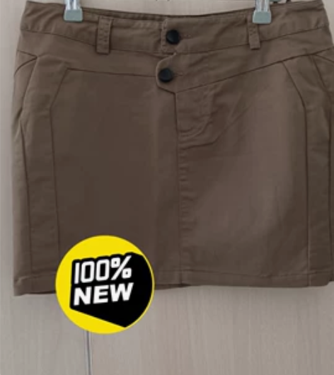 LJLV2利嘉丽橄榄绿工装风半裙腰围77裙...