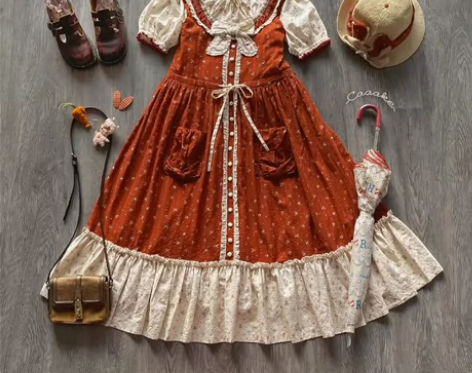 MOU 小红和小白 糕糕同款帽子内搭jsk...