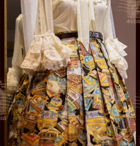 由纪的八音盒 魔法藏书 sk 半裙 古典烫...