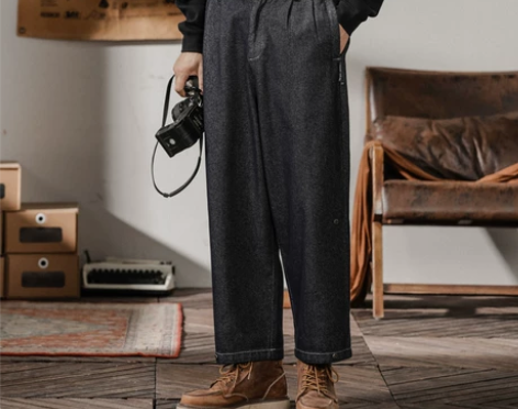 背带牛仔裤 复古牛仔背带裤春季美式高端重磅...