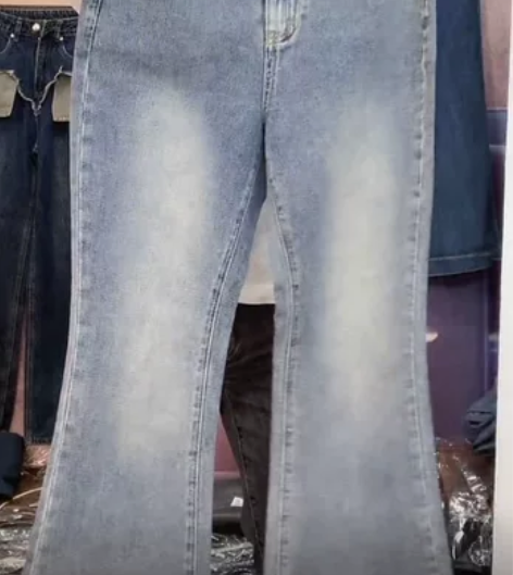 完全全新喇叭牛仔长裤s码 今天刚到试了一下...