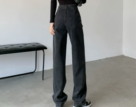 【国庆价】高腰阔腿牛仔裤女秋冬2022年新...