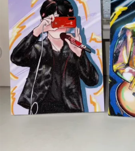 TFBOYS手绘满天星无框画 12.9包邮...