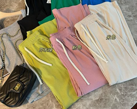 面料无DI舒服！显高显瘦元气冰丝阔腿裤 垂...