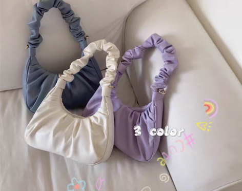 转卖腋下包褶皱云朵包个性包单肩斜挎包小众质...