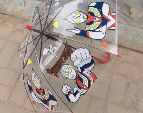 包邮儿童透明伞奥特曼公主卡通直柄 包邮除偏...