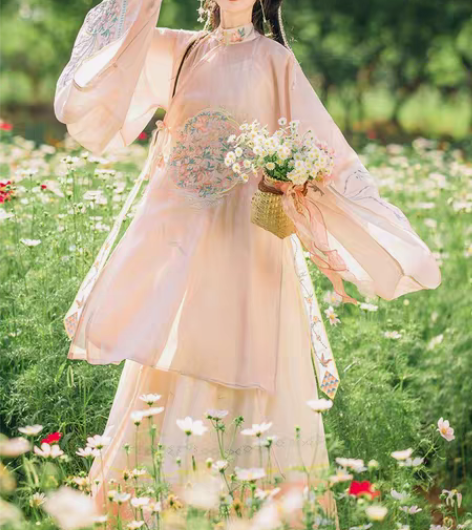 『汉服租赁』玉术 许愿桃龙 上衣+下裙M码...