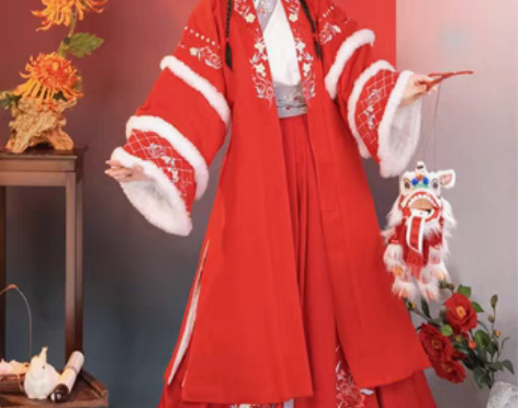 转卖【暖暖】茗月萱刺绣宋制汉服女秋冬改良套...