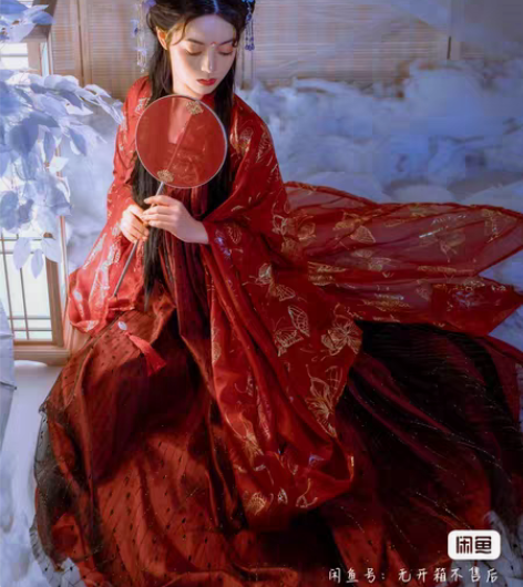 艺缕家红蝴蝶（已绝版） 6米摆+大袖衫 拍...