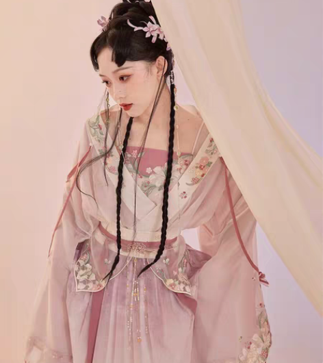 转卖七月夕 繁花 绣花吊带改良南北朝大袖襦...