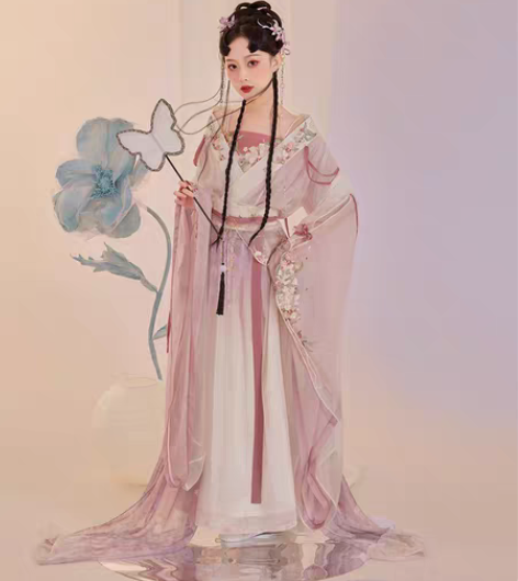 转卖七月夕 繁花 绣花吊带改良南北朝大袖襦...