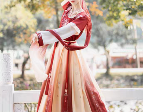 转卖珍缕千禧寻汉服女春秋唐制坦领敦煌飞天中...