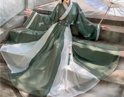 转卖汉旭汉服女长安故里晋制齐腰襦裙交领一片...