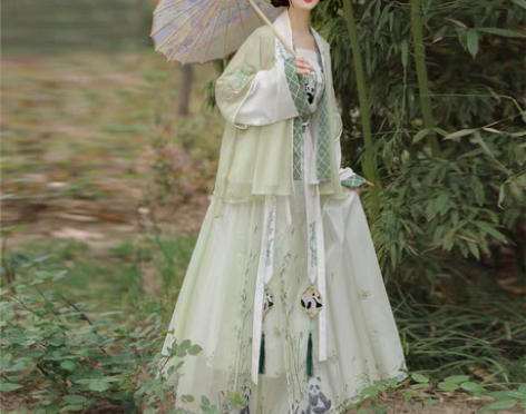 转卖汉旭原创汉服【团子】明制对交穿半袖一片...