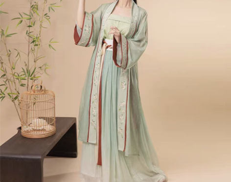 转卖柒邑原创汉服女宋制三件套【棠梨雪】吊带...