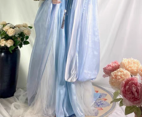 包邮柒邑原创汉服女唐制诃子裙【如梦】齐胸中...