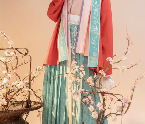 包邮重回汉唐汉服女博古幽思宋制褙子下裙 单...