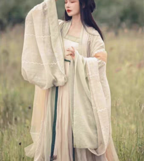 包邮司南阁原创【蒹葭与白露】汉服女款唐制米...