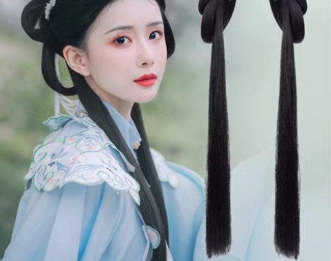 包邮亏本清仓包邮汉服懒人一体假发纯发丝包麻...