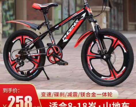 转卖凤凰儿童自行车8-10-12岁中大童 ...