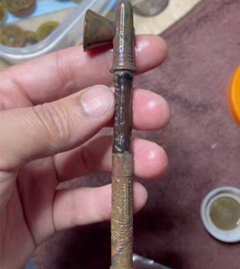 包邮清代老錾刻竹烟杆，烟斗19湖水坑老烟斗...