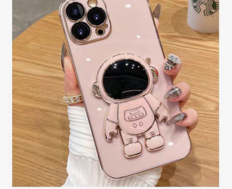 包邮苹果手机宇航员新款手机壳 高级感电镀硅...