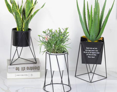 转卖风格花盆北欧简约大号创意绿萝铁艺客厅铁...