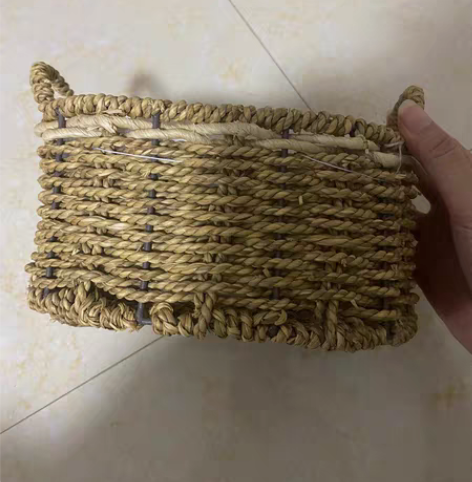 纯手工田园草编花篮 绿植多肉编织花盆 干花插花藤编花篮 收纳...