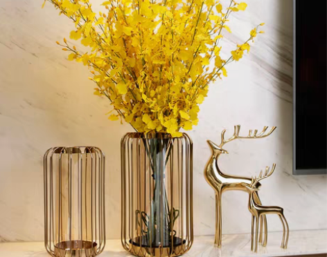 转卖轻奢玻璃花瓶摆件创意客厅干花插花花艺现...