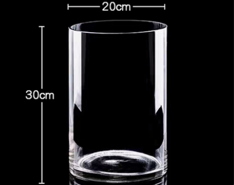 特大号花瓶简约玻璃透明落地摆件客厅餐桌水竹...