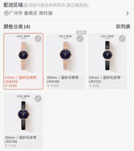 Lola Rose罗拉玫瑰 星空表手表女学...