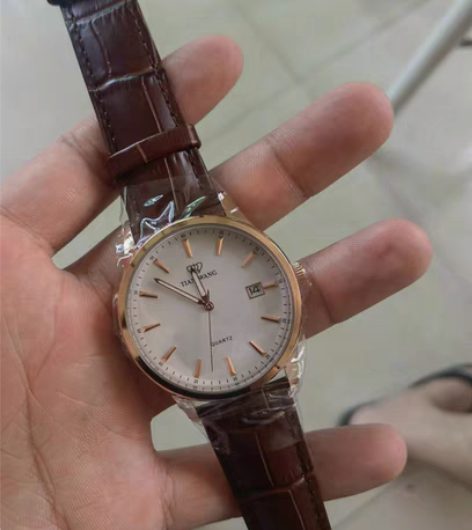 包邮全新天王手表真皮皮带手表 全新天王表G...